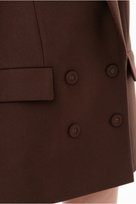 Structured coat blazer, chocolate Structured coat blazer, chocolate