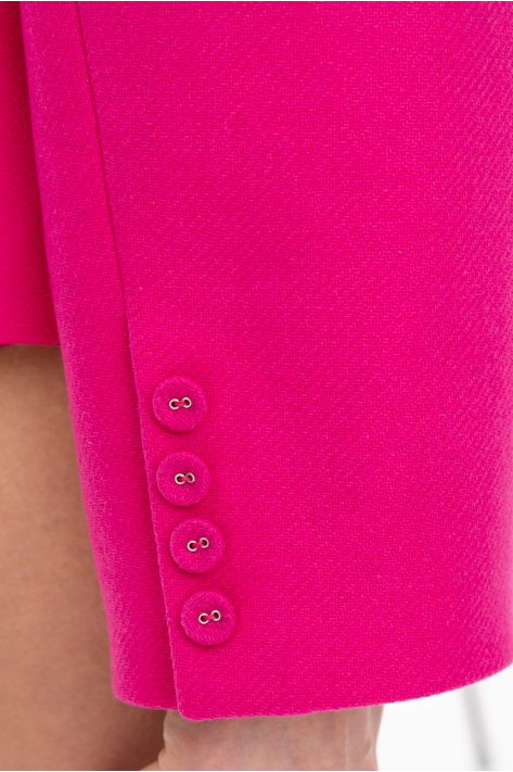 Collarless cropped coat, fuchsia Collarless cropped coat, fuchsia