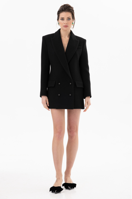 Structured coat blazer,  black