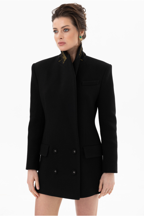 Structured coat blazer, black Structured coat blazer, black
