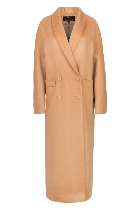 Zibellino Italian cashmere coat, camel
