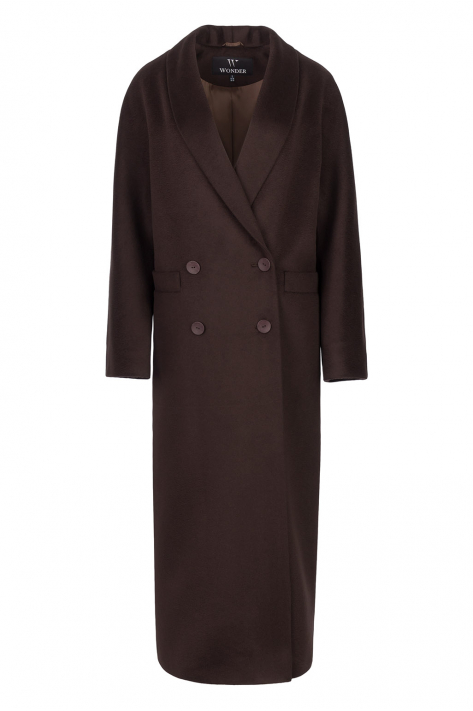 Zibellin Italian cashmere coat, chocolate