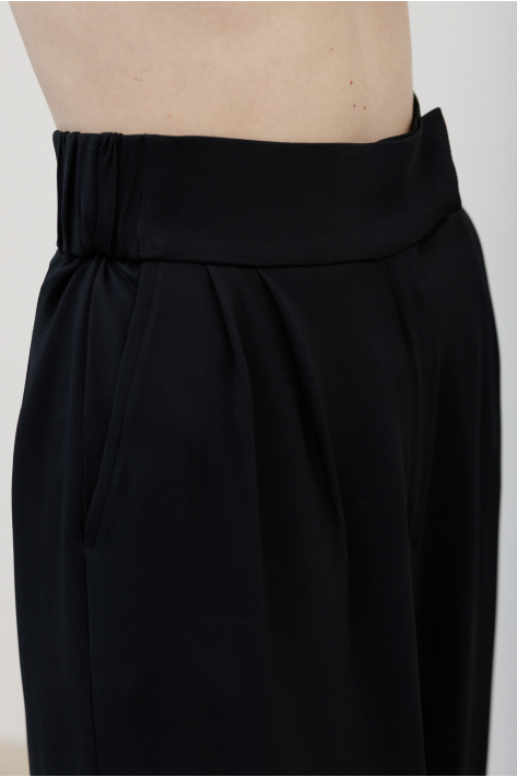 Брюки с высокой посадкой, черный Брюки с высокой посадкой, черный