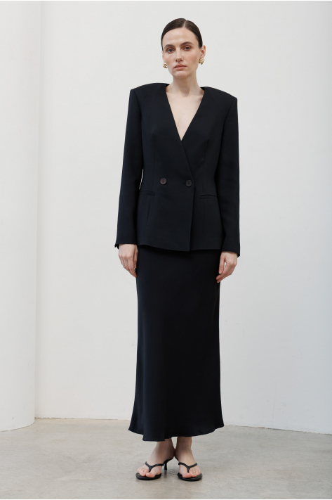 Миди-юбка, черный