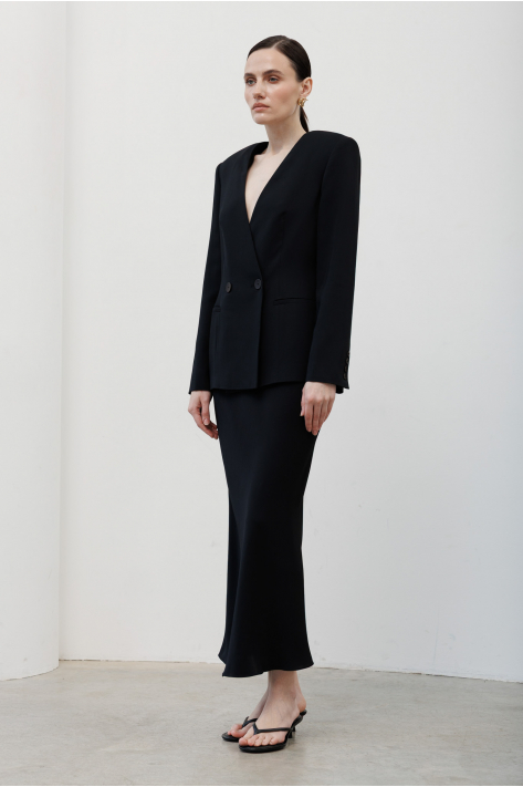 Миди-юбка, черный