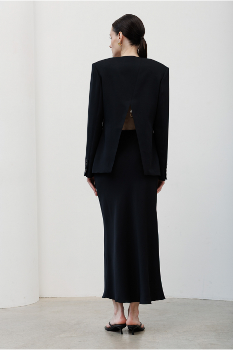 Миди-юбка, черный