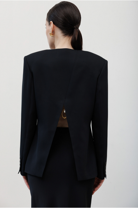 Жакет з відкритою спиною, чорний