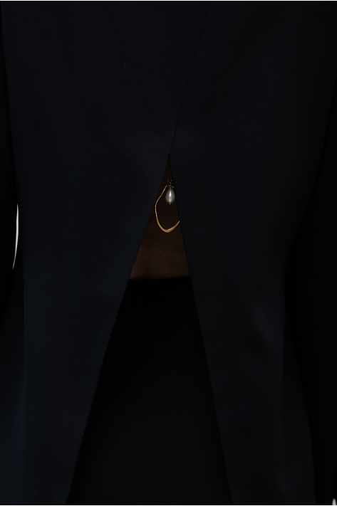 Жакет з відкритою спиною, чорний