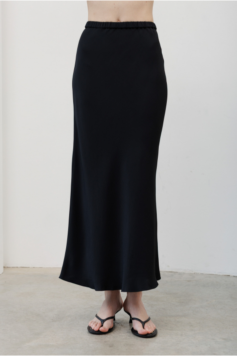 Миди-юбка, черный