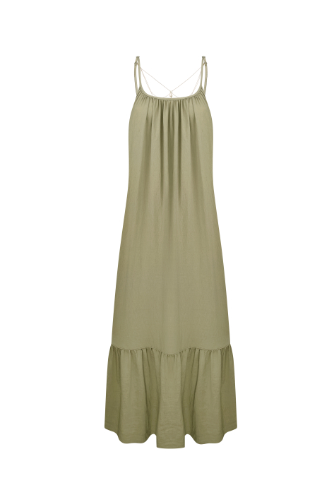 Sundress with an open back, phistachio