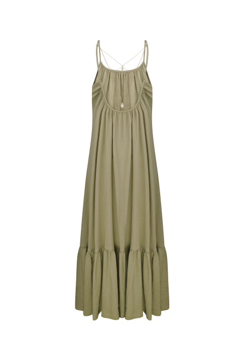 Sundress with an open back, phistachio