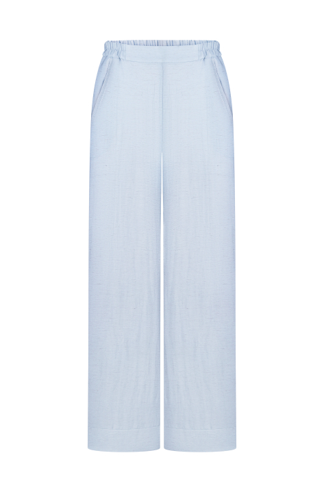 Light linen trousers, blue