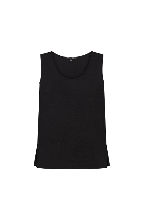 Light linen top, black Light linen top, black