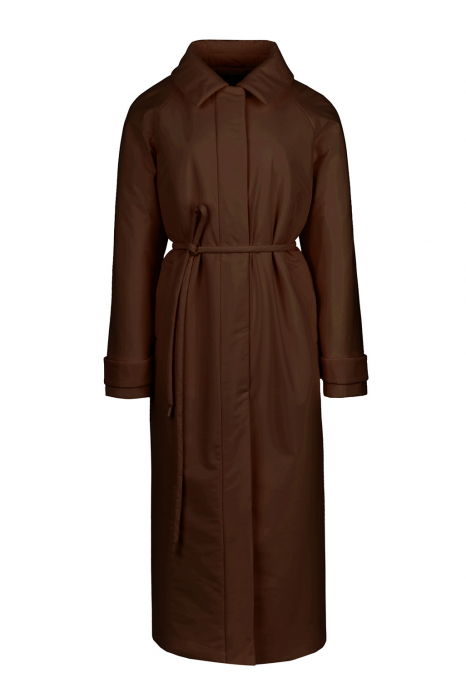 Пальто-реглан (пуховик), шоколадный