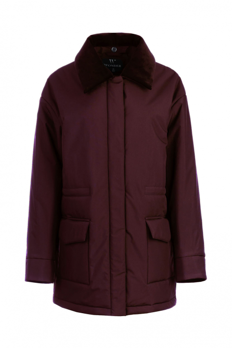 Jacket with Pockets, burgundy