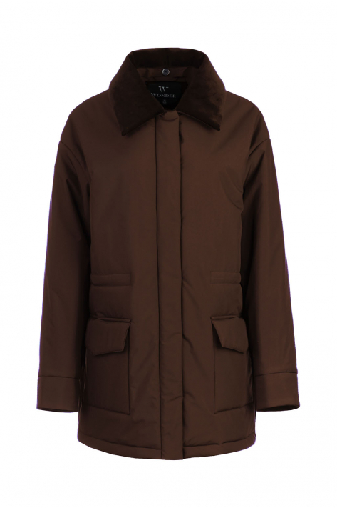 Куртка с карманами, шоколадный