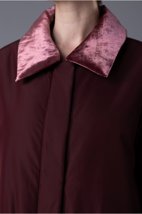 Jacket with Pockets, burgundy