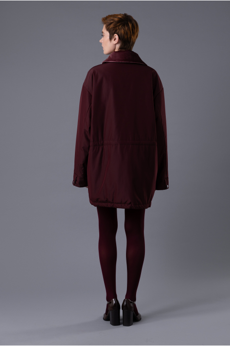 Jacket with Pockets, burgundy