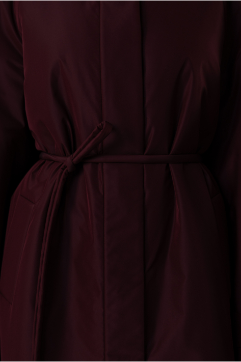 Raglan coat (down jacket), burgundy