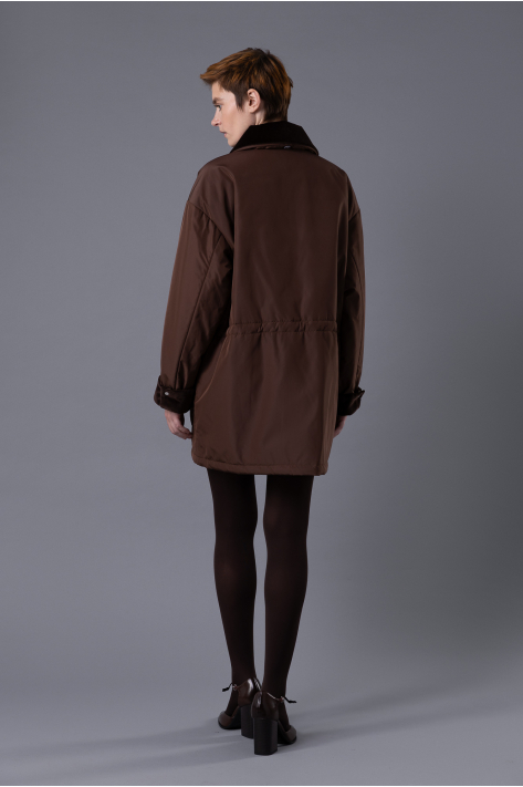 Куртка с карманами, шоколадный