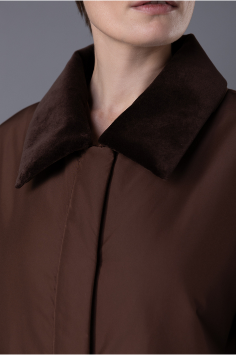 Куртка с карманами, шоколадный