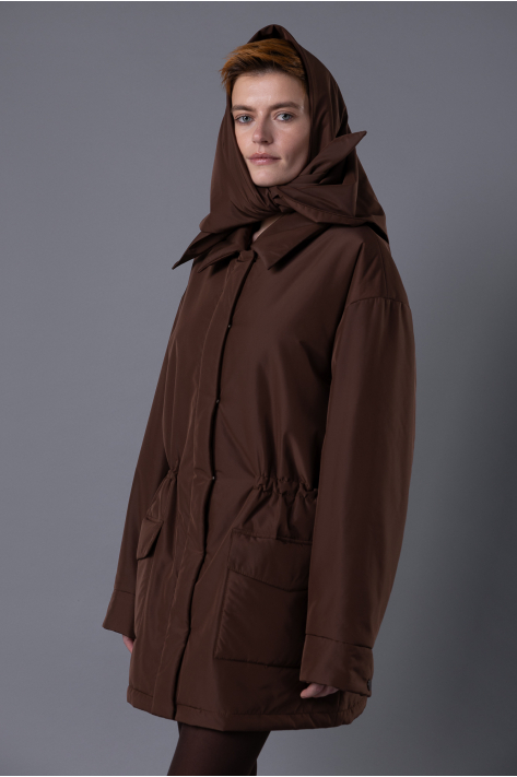 Куртка с карманами, шоколадный