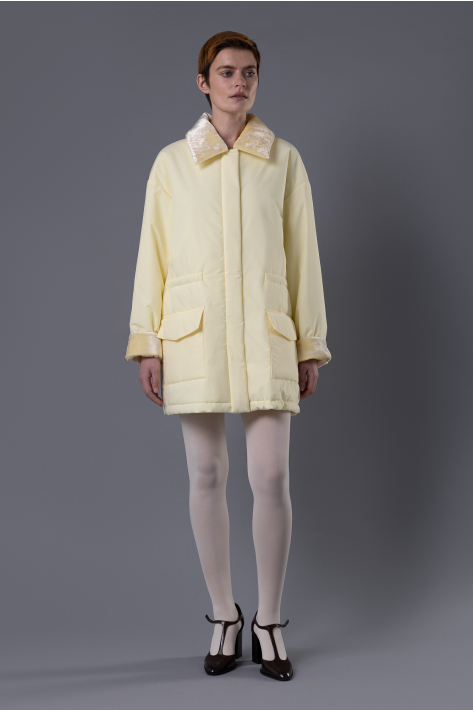 Куртка с карманами, сливочный