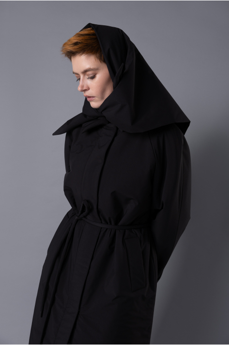 Пальто-реглан (пуховик), чорний