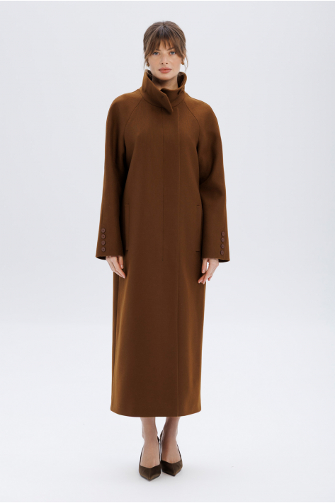 Coat with a high collar, camel Coat with a high collar, camel