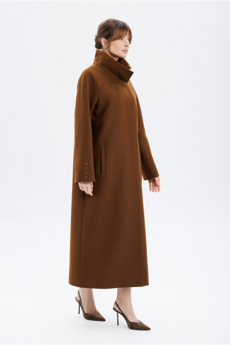 Coat with a high collar, camel Coat with a high collar, camel