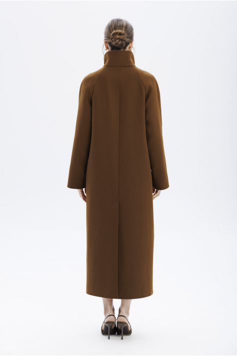 Coat with a high collar, camel Coat with a high collar, camel