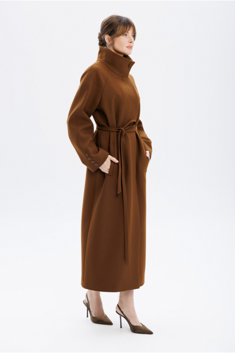 Coat with a high collar, camel Coat with a high collar, camel