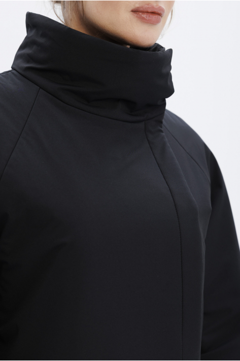 Пуховик з коміром-стійкою, чорний Пуховик з коміром-стійкою, чорний