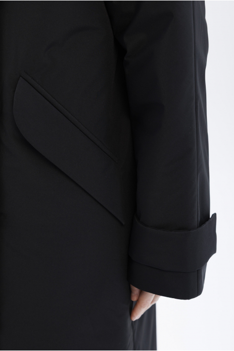 Пуховик з коміром-стійкою, чорний Пуховик з коміром-стійкою, чорний