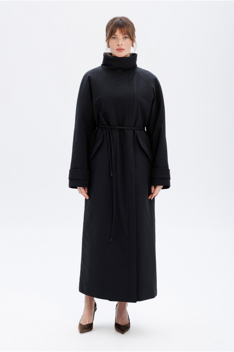 Пуховик з коміром-стійкою, чорний Пуховик з коміром-стійкою, чорний