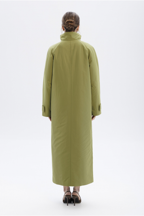 Пуховик з коміром-стійкою, оливковий Пуховик з коміром-стійкою, оливковий