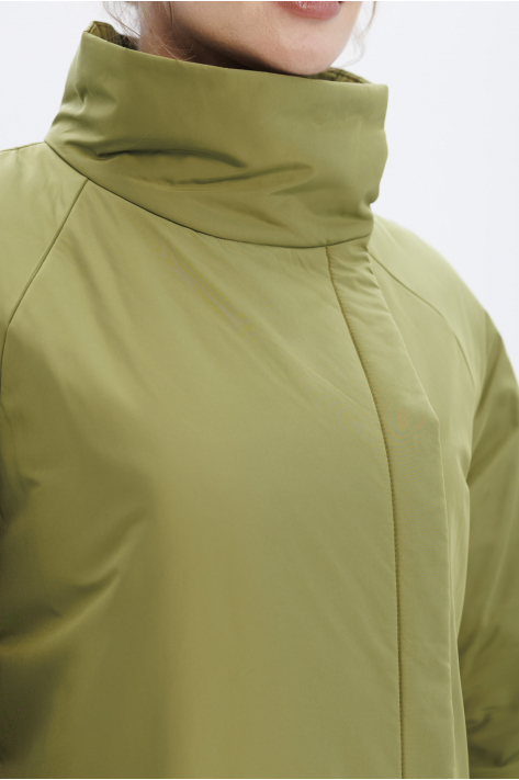Пуховик з коміром-стійкою, оливковий Пуховик з коміром-стійкою, оливковий