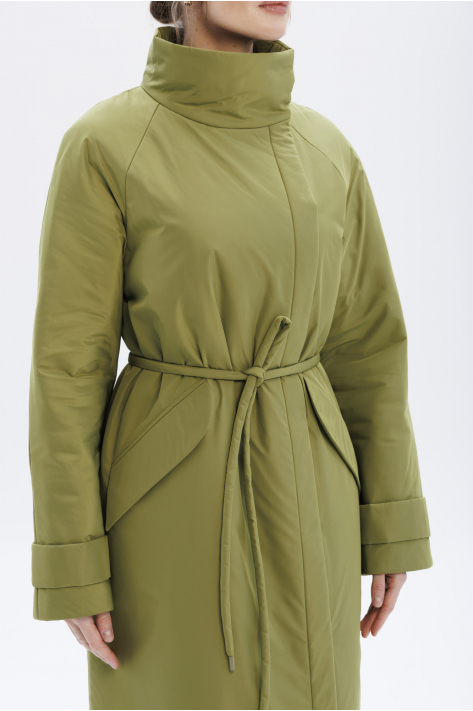Пуховик з коміром-стійкою, оливковий Пуховик з коміром-стійкою, оливковий