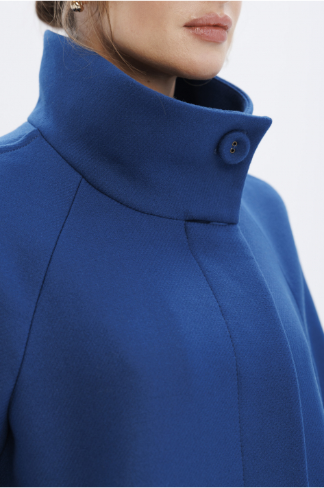 Short coat with a high collar, navy