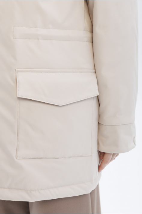Куртка з кишенями, молочний