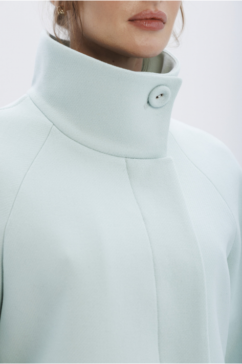 Short coat with a high collar, mint