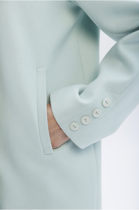 Short coat with a high collar, mint